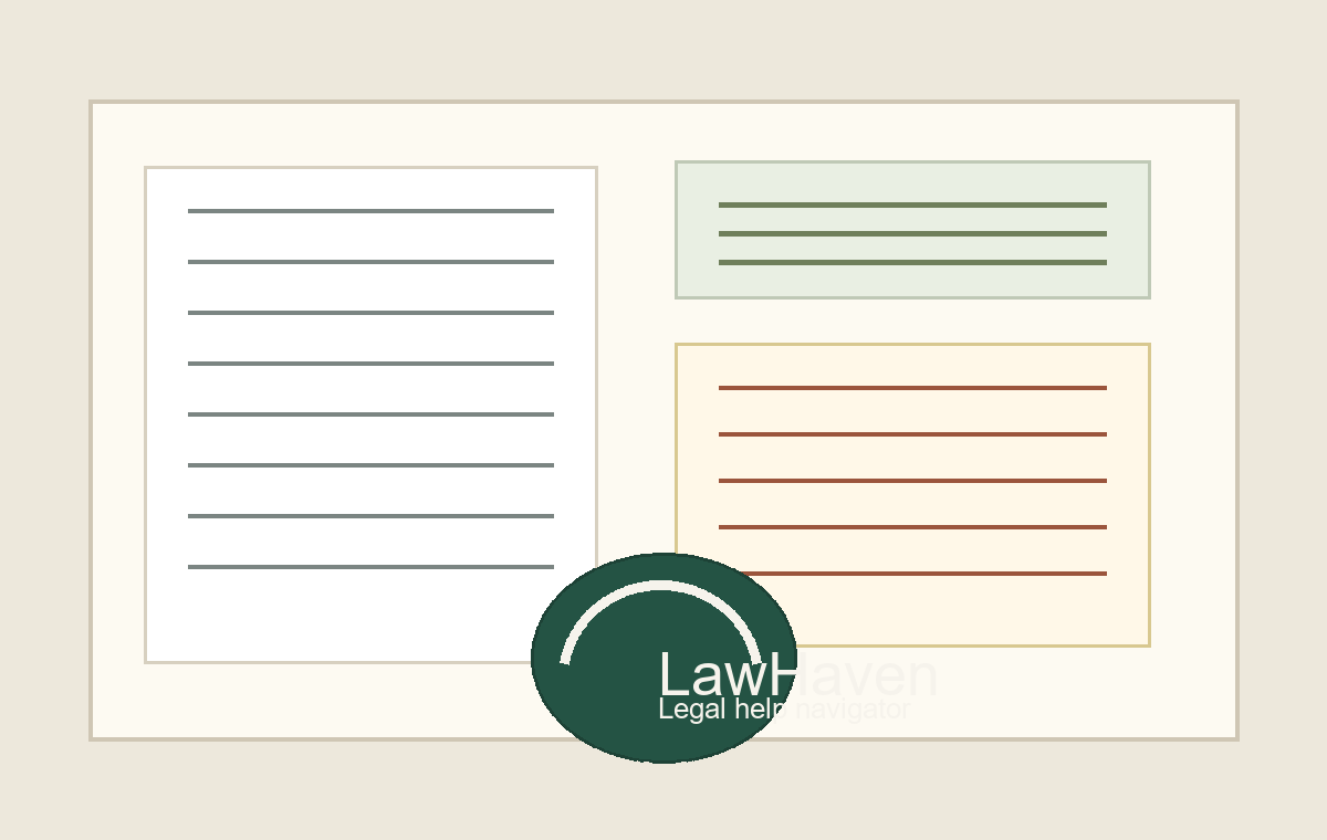 Legal notebook, forms, and courthouse reference cards